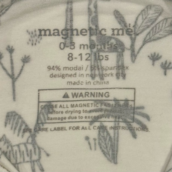 Magnetic Me Animal Safari Footie Boys 0-3M Girls Modal Lions Elephants Sleeper - Picture 4 of 7